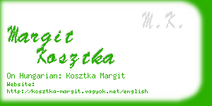 margit kosztka business card